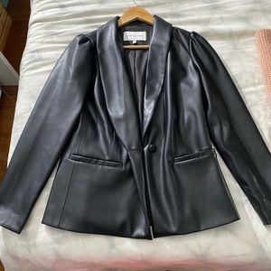 Vegan Leather Blazer